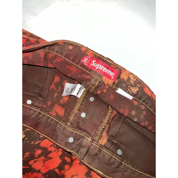 Supreme Bleached Regular Jean Denim Pants - Pants